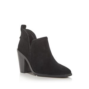 JEFFEREY CAMPBELL Womens Black Back Pull-Tabs Rosee Slip On Leather Booties 11 M